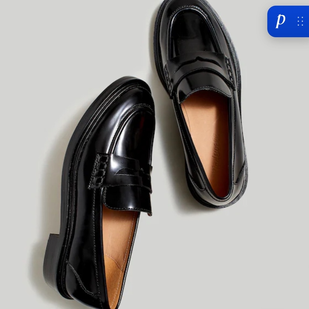 Madewell Shiny Black Loafers